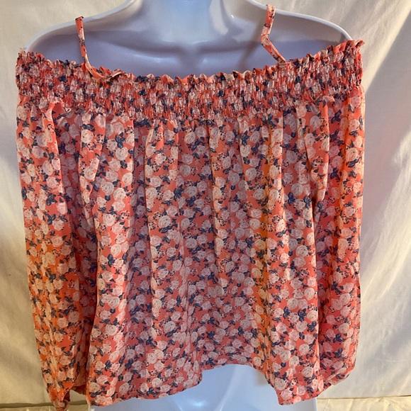 Copper Key off the shoulder thin long sleeve top size M - Picture 4 of 5